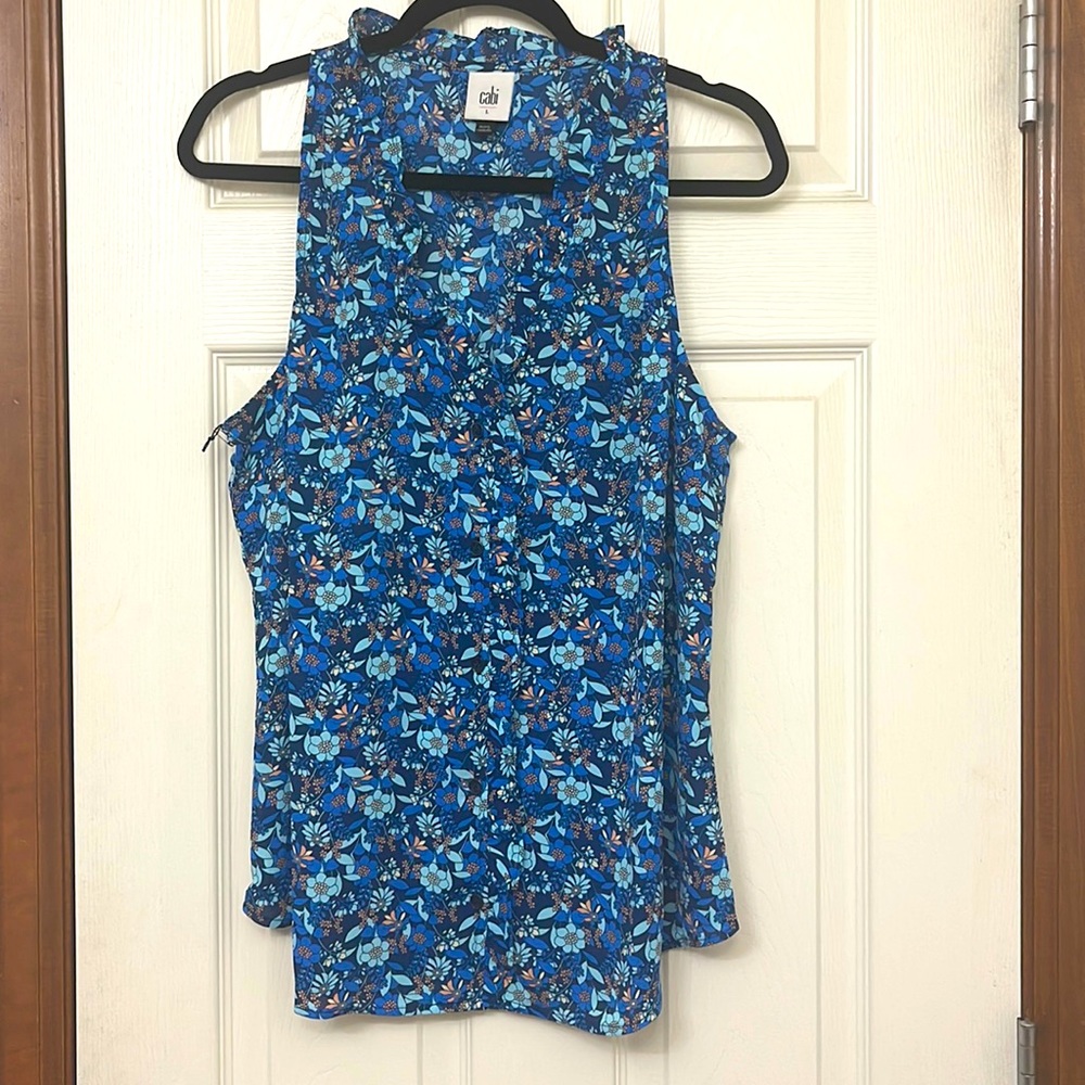 This blue take too is 100% polyester.